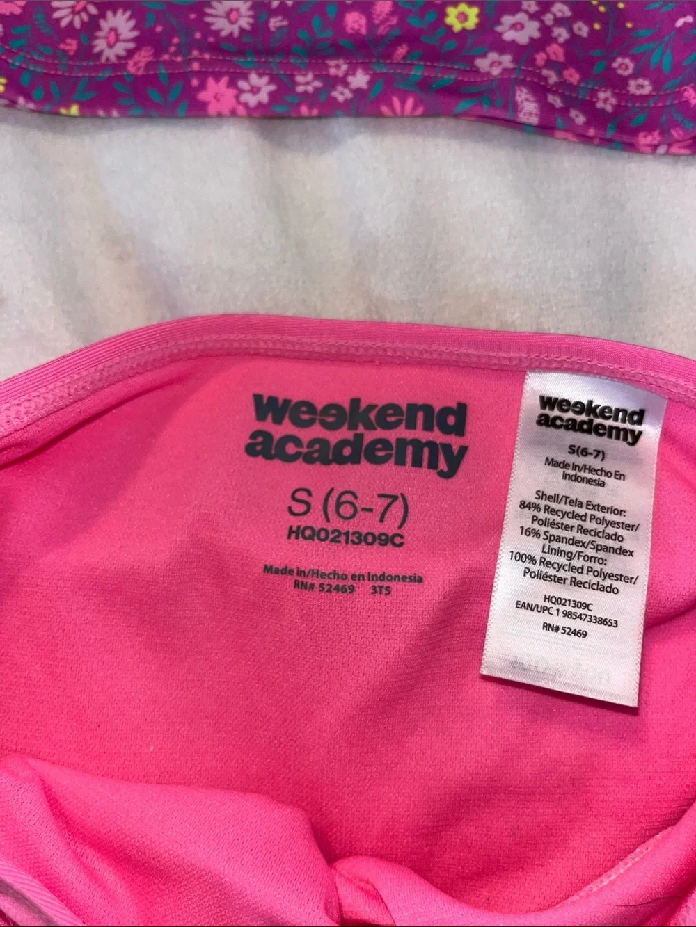 Girls long sleeve tankini swim set- weekend academy